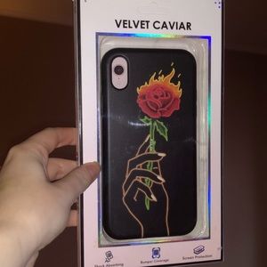 Neon Flaming Rose Iphone XS Max Case